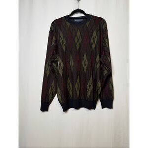 Northern Isles Sweater Argyle Stained Glass Chandler Mens Medium / Women’s XL
